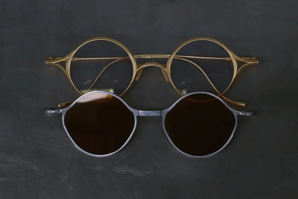 Rigards X The Viridi-Anne Collaboration Detachable Sunglasses RG1022TVA RG-RG1022TVA-JYKTM Gold/Silver Frame Transparent + Salmon